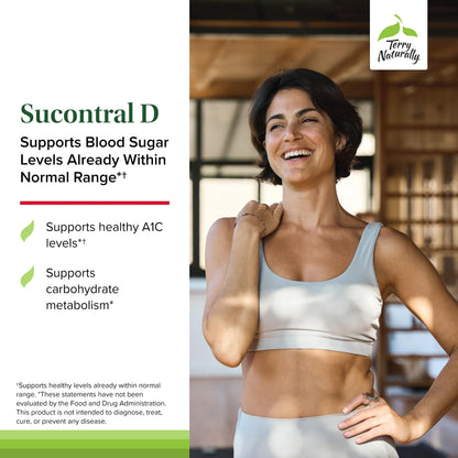 Terry Naturally Sucontral D - B-Complex & Folate Supplement - Carbohydrate Metabolism Support - Vitamin & Mineral Supplement with Zinc & Chromium - 60 Capsules (Pack of 2) Terry NaturallyBuy Supplements Australia