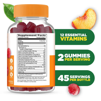 Lifeable Womens Multivitamin Gummy | with Vitamin A, C, D, E, Niacin, B6, Folate, B12, Biotin, Pantothenic Acid, Iodine, Zinc | Lifeable