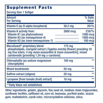 Life Extension Once-Daily Health Booster, Vitamins E, K1 & K2, phospholipids, Fat-Soluble nutrients for Eye Health, Bone Health, Heart Health, Gluten-Free, 1 Daily, Non-GMO, 30 softgels Life ExtensionBuy Supplements Australia