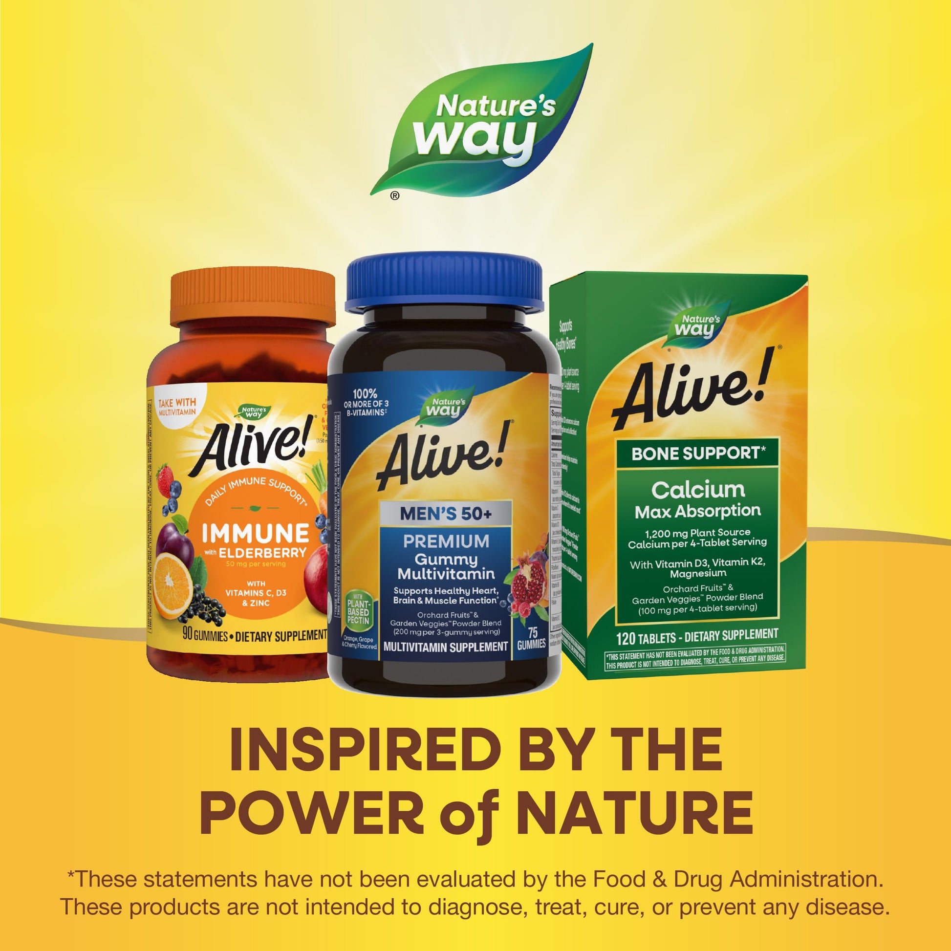 Nature’s Way Alive! Men’s 50+ Premium Gummy Multivitamin, Supports Healthy Heart, Brain & Muscle Function Nature's WayBuy Supplements Australia