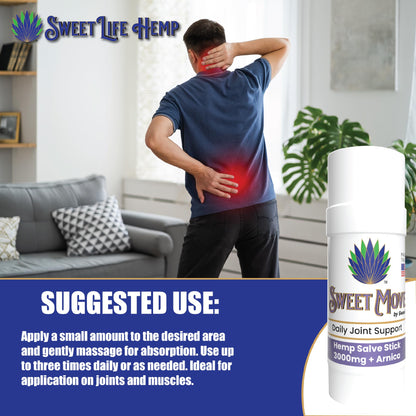 Sweet Life | Hemp Salve Stick | 3000mg | Organic Botanical Balm | Twist-Up Applicator | Small Business | Muscle & Joint Comfort Sweet LifeBuy Supplements Australia