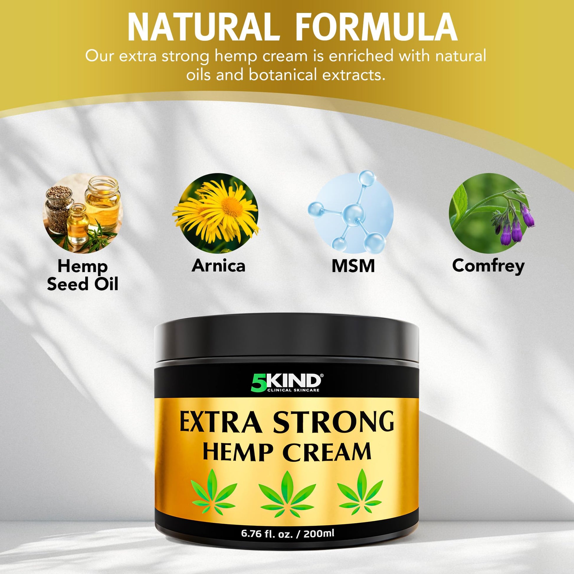 5kind Extra Strong Hemp Cream 6.76 fl oz - Maximum Strength - Natural Topical Cream - Muscle Rub for Lower Back, Joints, Neck, Knees, Shoulders 5kind clinical skincareBuy Supplements Australia