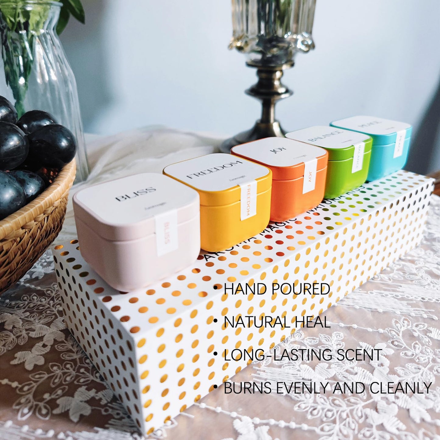 Aromagic 5 Pack Scented Candles Gift Set,Jar Candles Valentine's Day Gifts for Women aromagicBuy Supplements Australia