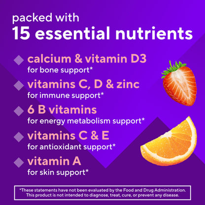 vitafusion GLP-1 Support Multivitamin, Vitamin and Mineral Blend, 15 Essential Nutrients, Citrus Berry Flavor, 90 Count, 45 Day Supply  VitafusionBuy Supplements Australia