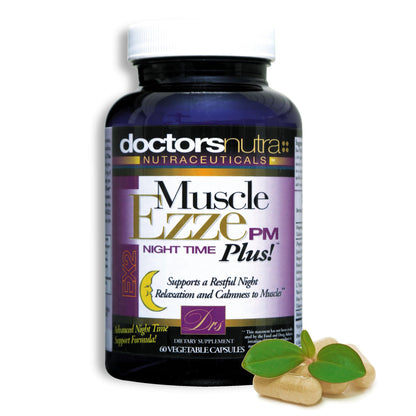 Muscle Ezze PM Plus Night Time Capsules by Doctors Nutra - Nighttime Use - Gluten-Free - 60 Capsules Doctors Nutra NutraceuticalsBuy Supplements Australia