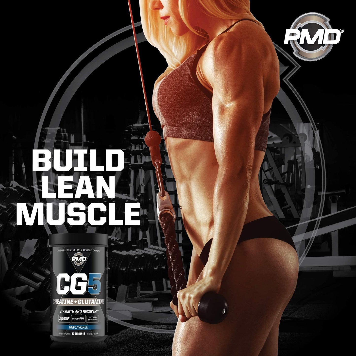 PMD Sports Ultra Pump Fuel Insanity - Pre Workout - Tropical Orange Mango (30 Servings) Sports CG5 Premium Creatine and L-Glutamine Powder (60 Servings)