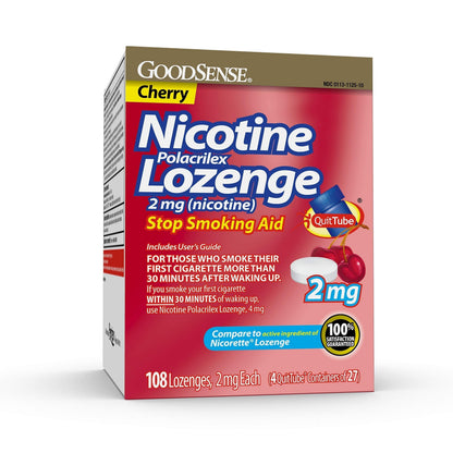 GoodSense Nicotine Polacrilex Lozenge, 2 mg (nicotine), Stop Smoking Aid GoodSenseBuy Supplements Australia