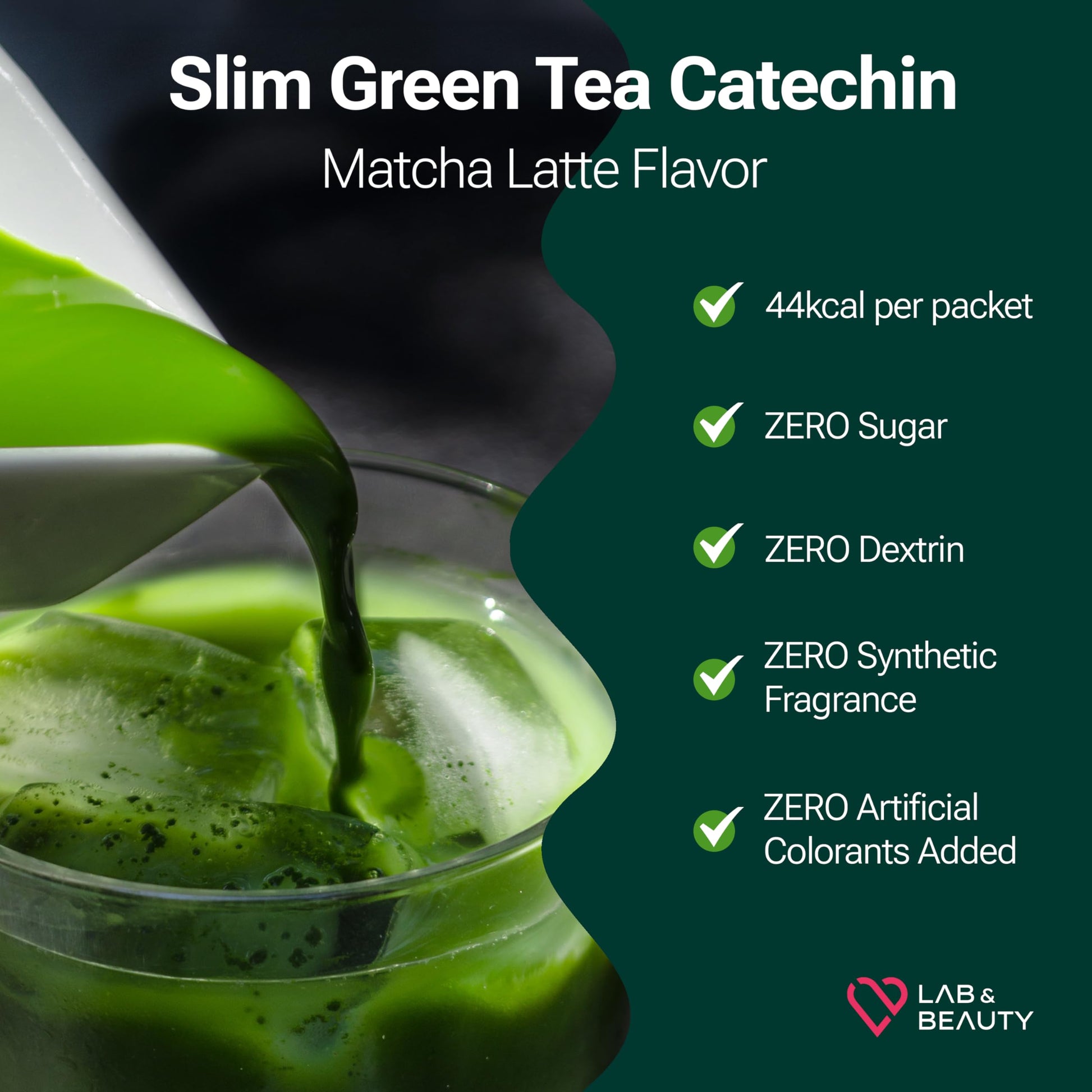 Slim Green Tea Catechin - Matcha Latte Flavor - 15 Pack - Supports Healthy Weight JAYUBuy Supplements Australia