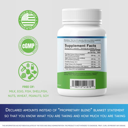 MigRePair MM Bottle of 60 - Doctor Formulated Natural Herbal Migraine Supplement for Women, Menstrual Migraine Relief, Hormonal Migraine Support with Feverfew, White Willow Bark Pine Bark & Grape Seed MigraceuticsBuy Supplements Australia