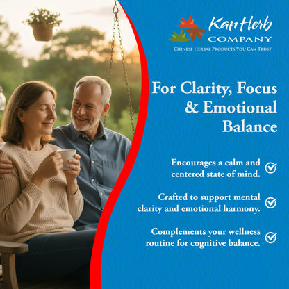 Kan Herbs Company Clear Mind Formula – Traditional Chinese Herbal Blend for Cognitive Clarity and Spirit Support, Nourishes Heart Yin and Blood, Calms Shen, Herbal Supplement, 60 Tablets Kan HerbsBuy Supplements Australia