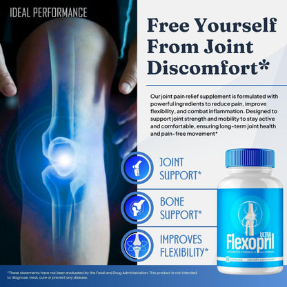 Flexopril Ultra Joint Support Capsules, Official Flexopril Supplement Pills, All-Natural Formula to Fortify Bones and Bolster Flexibility - Maximum Strength, FlexoprilUltra Pills Reviews (3 Pack) IDEAL PERFORMANCEBuy Supplements Australia