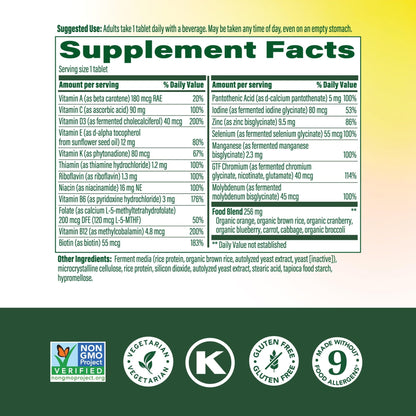 MegaFood Multivitamin for Women 55+ One Daily Womens Multivitamin with Vitamin D3, C, Zinc & Bioavailable Vitamin B12 & Folate MegaFoodBuy Supplements Australia