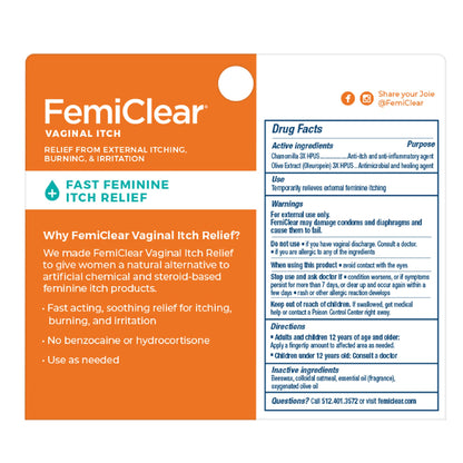 FemiClear Vaginal Itch Relief | Fast Feminine Itch Relief | Made With All-Natural & Organic Ingredients FemiClearBuy Supplements Australia