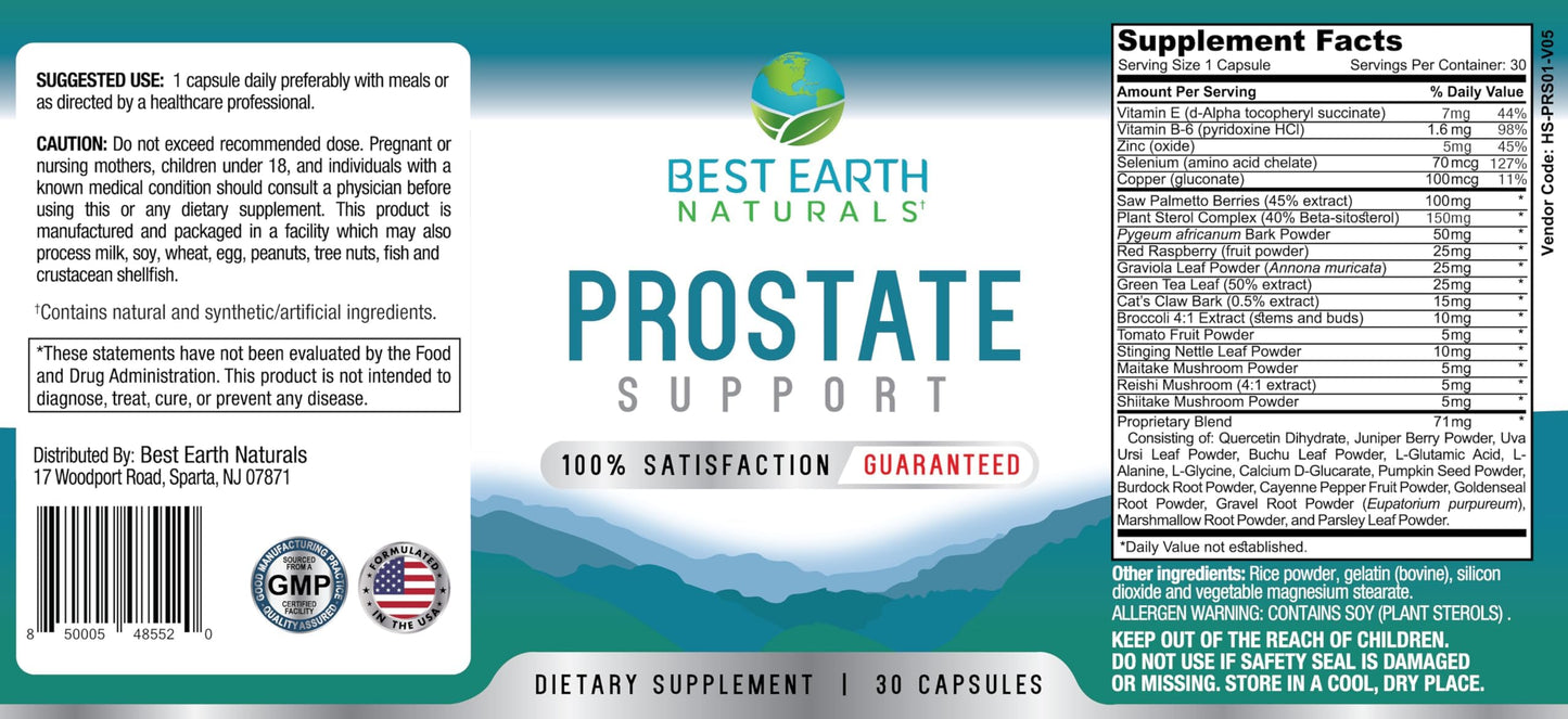 Best Earth Naturals Prostate Support Supplement for Men - Prostate Support - 30 Day Supply Best Earth NaturalsBuy Supplements Australia
