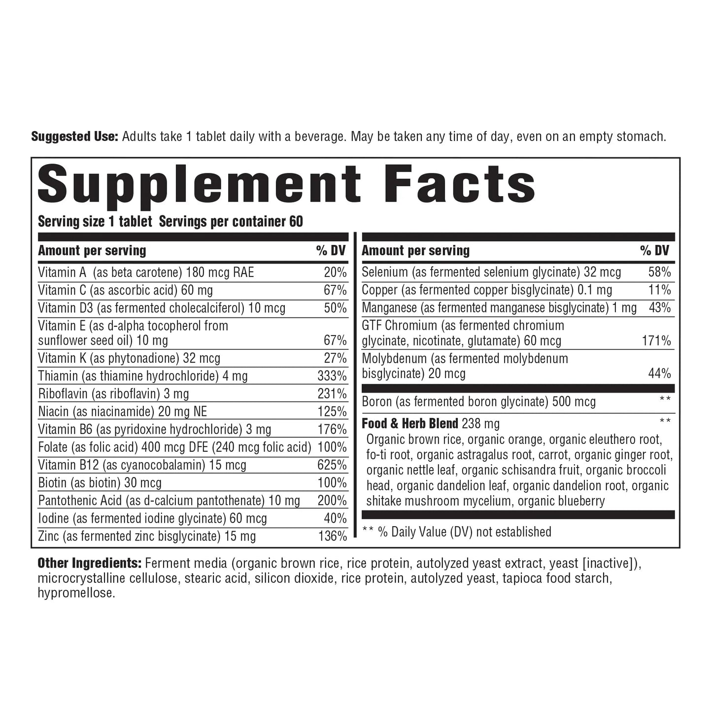 INNATE Response Formulas Men's One Daily Iron Free - Daily Multivitamin For Men Free of Iron - With B Vitamins Innate Response FormulasBuy Supplements Australia
