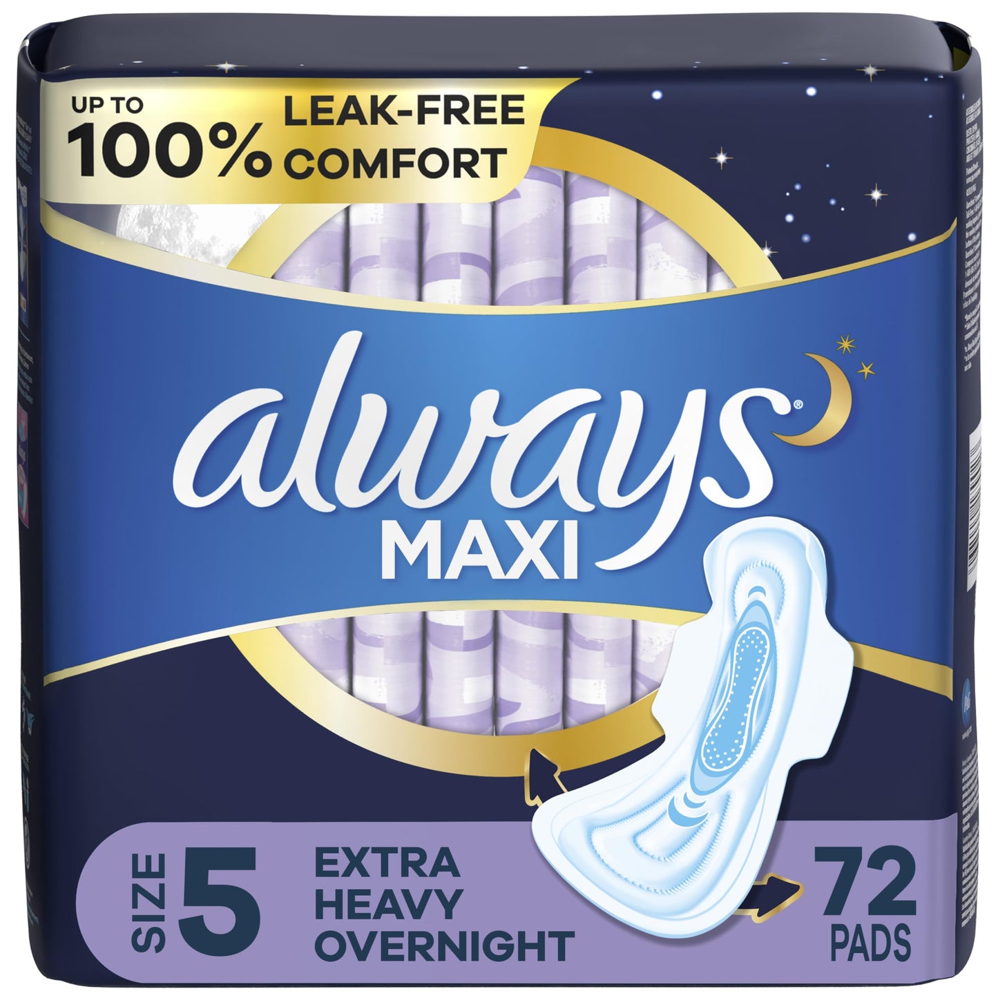 Always Maxi Overnight Pads with Wings, Size 5, Extra Heavy Overnight AlwaysBuy Supplements Australia