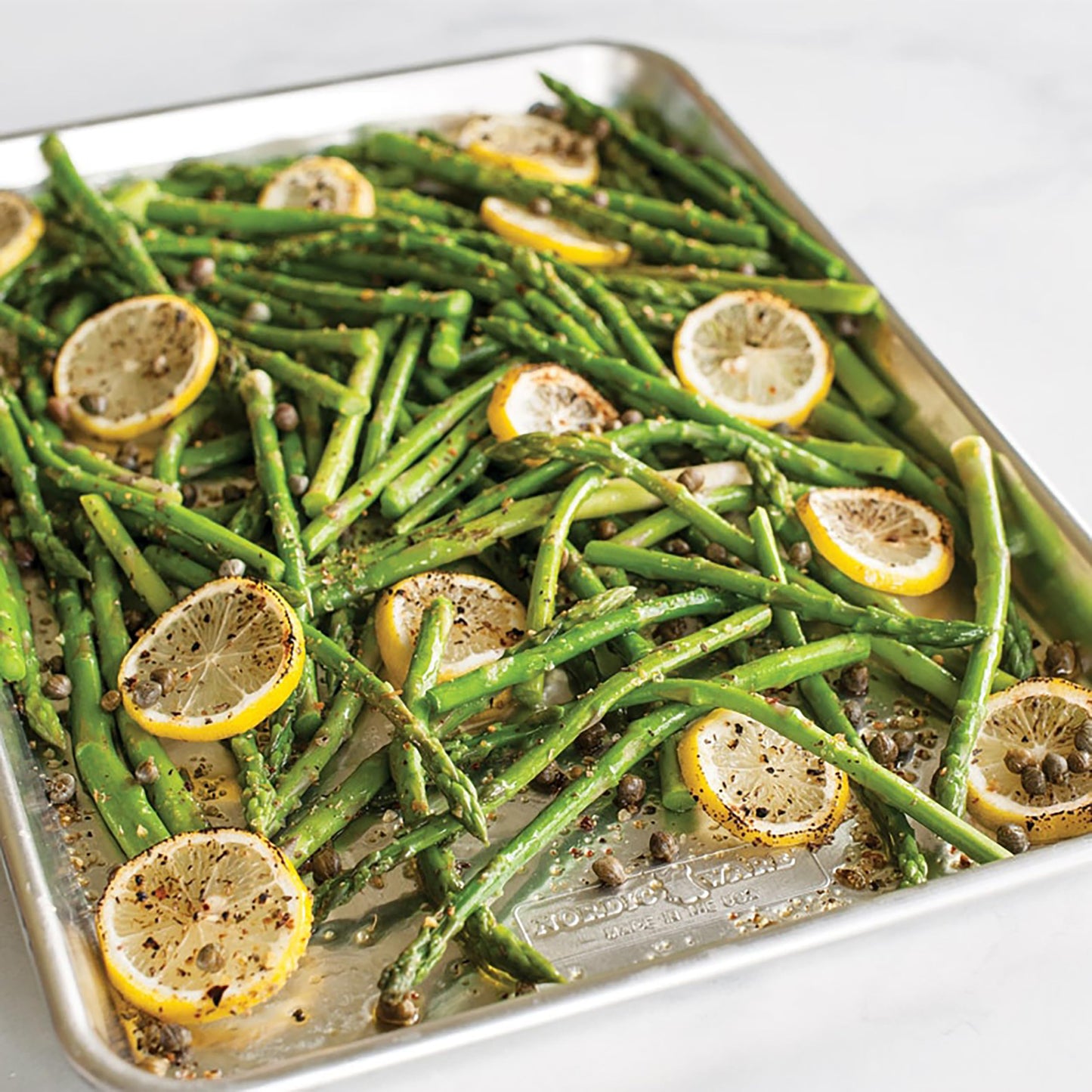 Nordic Ware Naturals 3 Piece Set - USA Made Aluminum Commercial Quality Sheet Pan for Baking or Roasting, Encapsulated Galvanized Steel Rim Prevents Warping; Half Sheet, Jelly Roll and Quarter Sheet Nordic WareBuy Supplements Australia