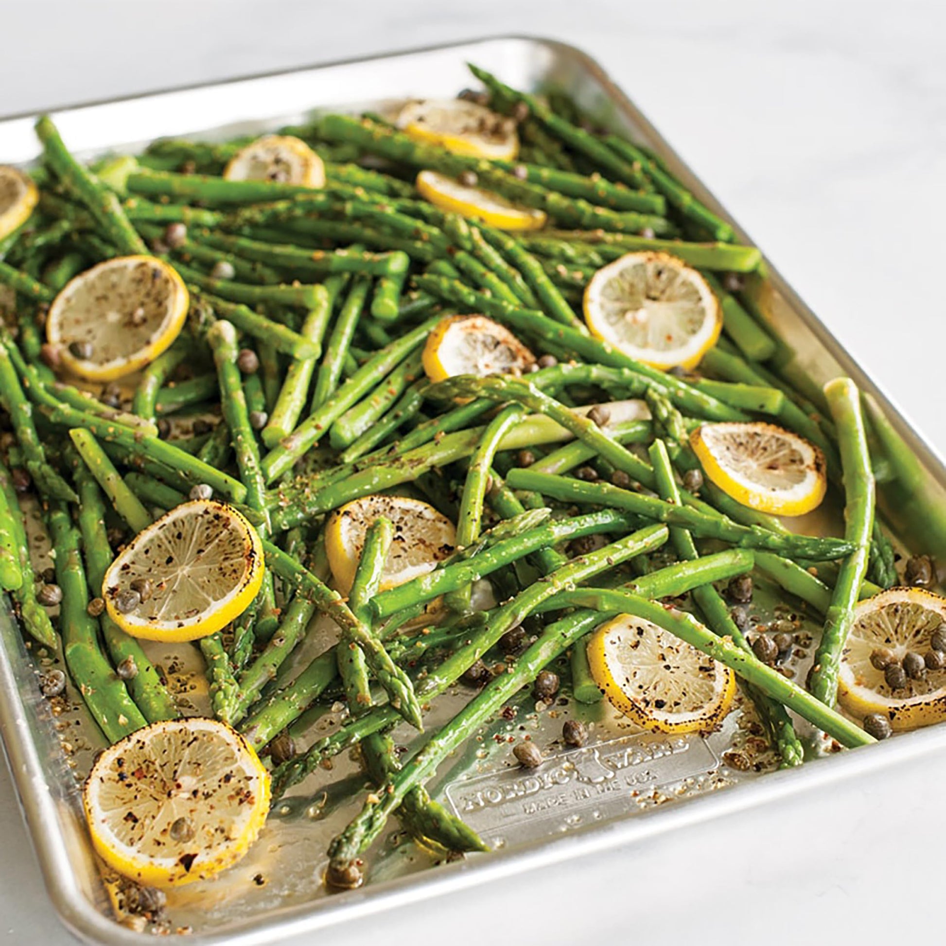 Nordic Ware Naturals 3 Piece Set - USA Made Aluminum Commercial Quality Sheet Pan for Baking or Roasting, Encapsulated Galvanized Steel Rim Prevents Warping; Half Sheet, Jelly Roll and Quarter Sheet Nordic WareBuy Supplements Australia