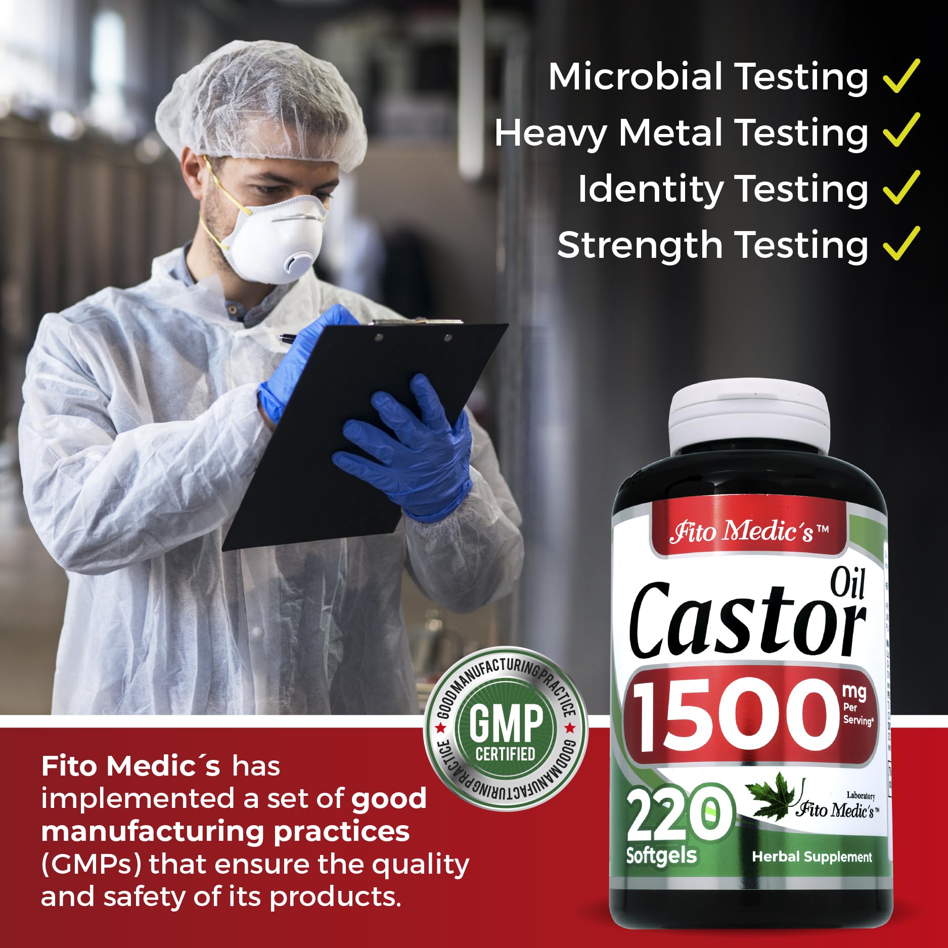 Lab | castor oil pills |220 softgels |1500 mg| castor oil capsules | castor oil capsules organic FITO MEDIC'SBuy Supplements Australia