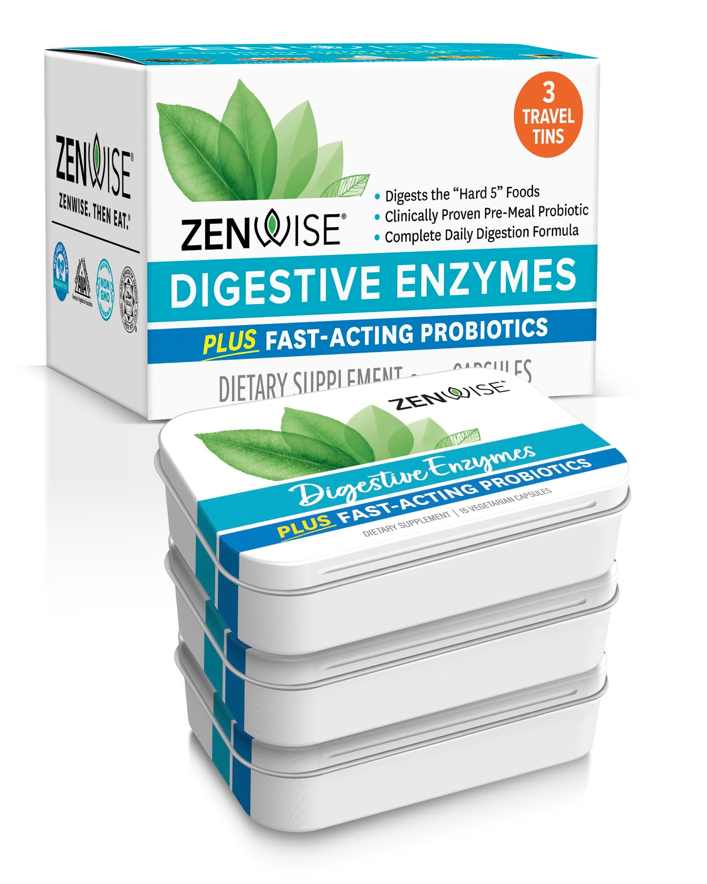 Zenwise Digestive Enzymes - Probiotic Multi Enzyme with Probiotics, 45 ct Zenwise HealthBuy Supplements Australia