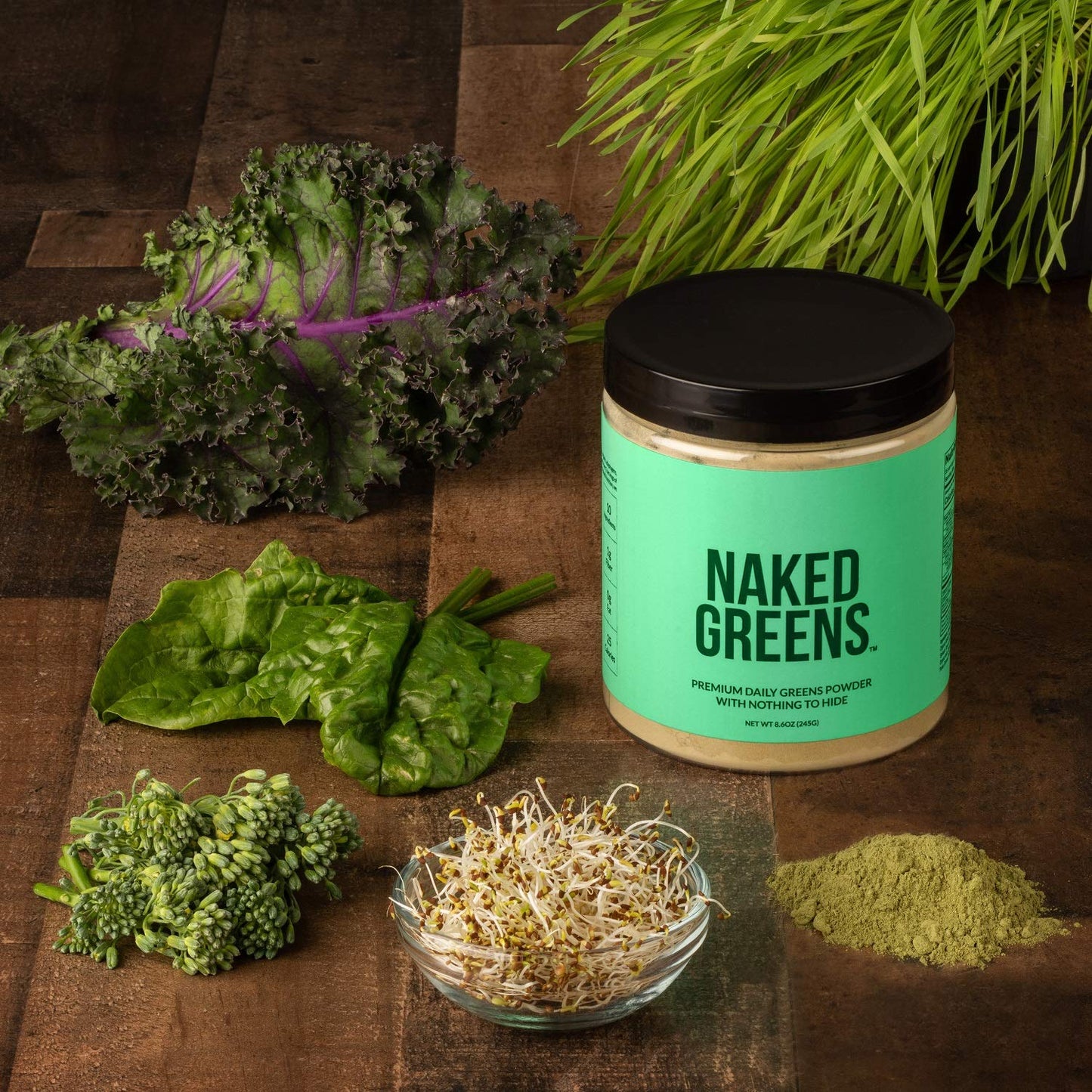 NAKED nutrition Vegan Energizing Bundle: Naked Citrus Energy Super Greens Powder Organic Greens Supplement
