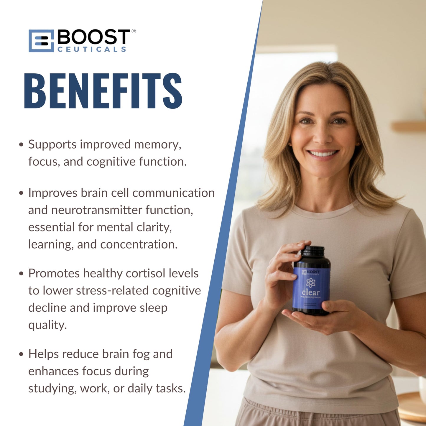 BoostCeuticals Phosphatidylserine 100mg with Ginkgo DMAE Gotu Kola - Memory, Stress & Cortisol Support, Cognitive Focus, Sleep Health, Brain Function Supplement, 90 Capsules BoostCeuticalsBuy Supplements Australia