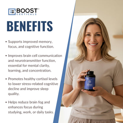 BoostCeuticals Phosphatidylserine 100mg with Ginkgo DMAE Gotu Kola - Memory, Stress & Cortisol Support, Cognitive Focus, Sleep Health, Brain Function Supplement, 90 Capsules BoostCeuticalsBuy Supplements Australia