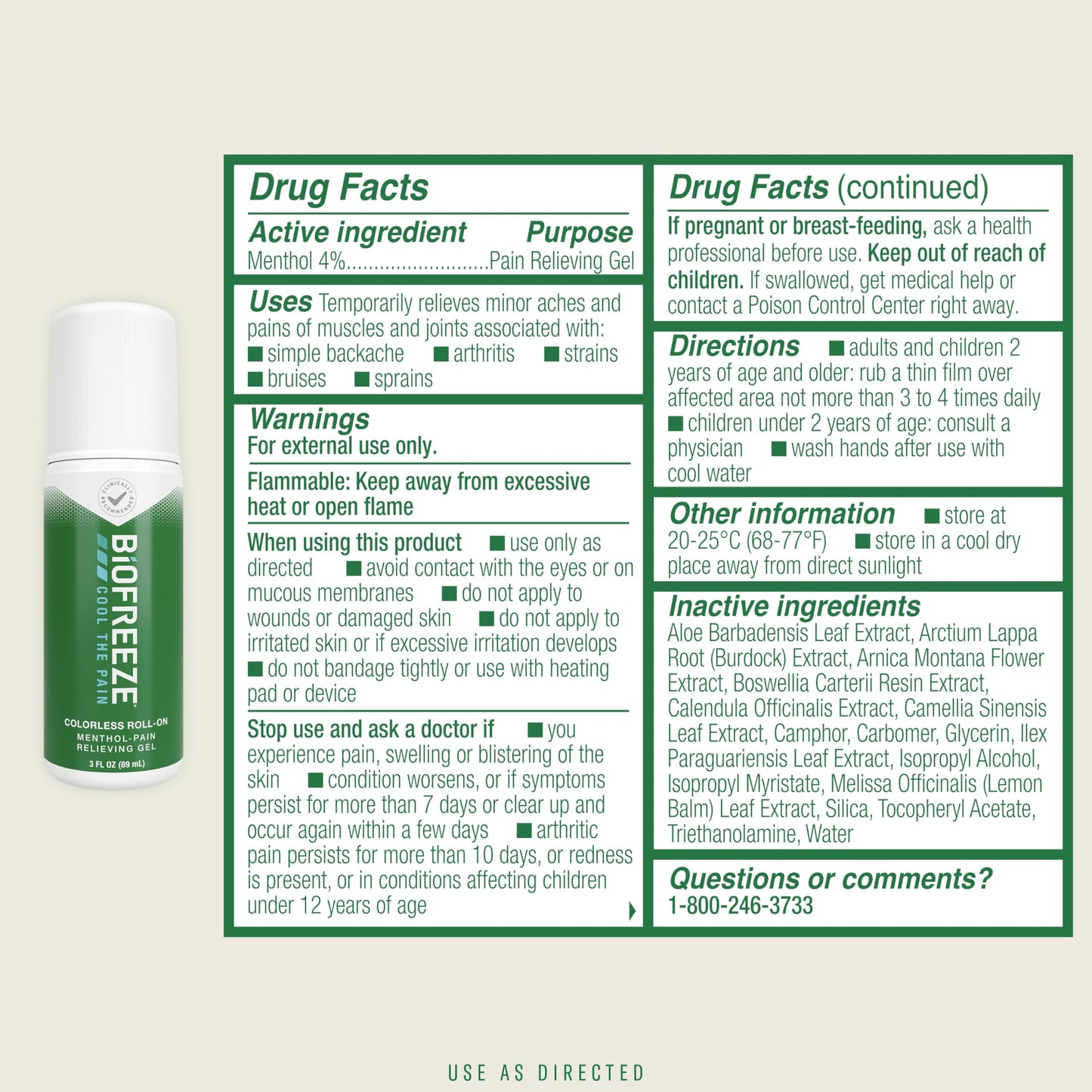 Biofreeze Roll-On Pain-Relieving Gel 3 FL OZ, Colorless (Pack Of 12) Topical Pain Reliever For Muscles And Joints From Arthritis, Backache, Strains, Bruises, & Sprains (Package May Vary) BiofreezeBuy Supplements Australia