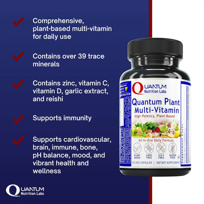 QNL Quantum Plant Multi-Vitamin - Complete Multivitamin - Immune Support for Adults - Natural Multivitamin for Men & Women Quantum NutritionBuy Supplements Australia