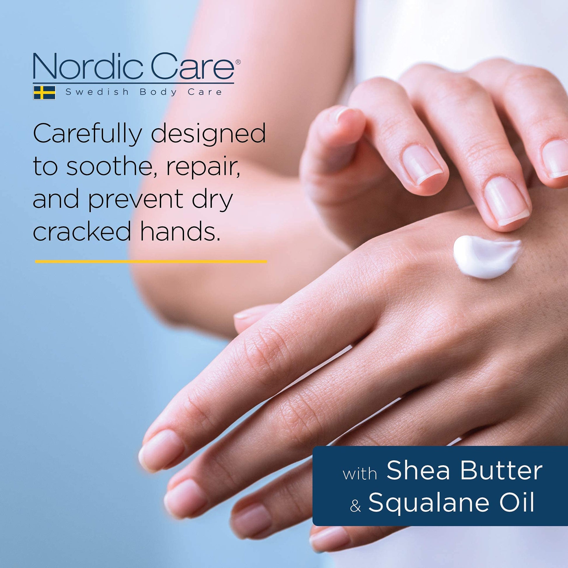 Nordic Care Hand Cream, 6 oz. | Shea Butter Hand Lotion for Dry Hands and Cracked Skin | Paraben & Lanolin-free | Essential Oils, Vitamin A & E, Squalane & Lavender Nordic CareBuy Supplements Australia