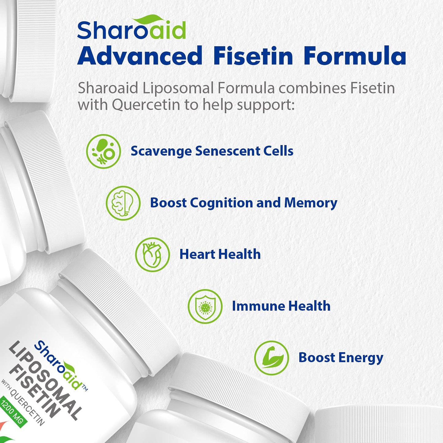 Sharoaid Liposomal Fisetin with Quercetin Supplements 1200 mg per Serving SharoaidBuy Supplements Australia
