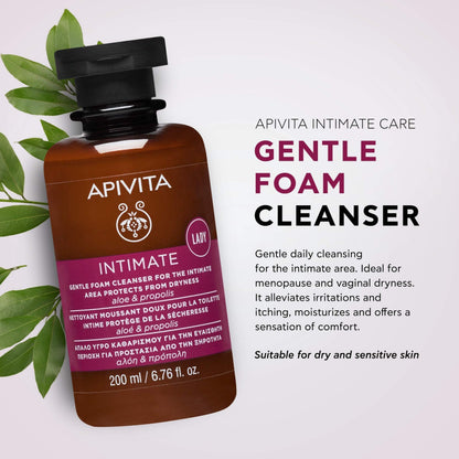 APIVITA Gentle Foam Cleanser for the Intimate Area, pH Balancing Feminine Wash ApivitaBuy Supplements Australia