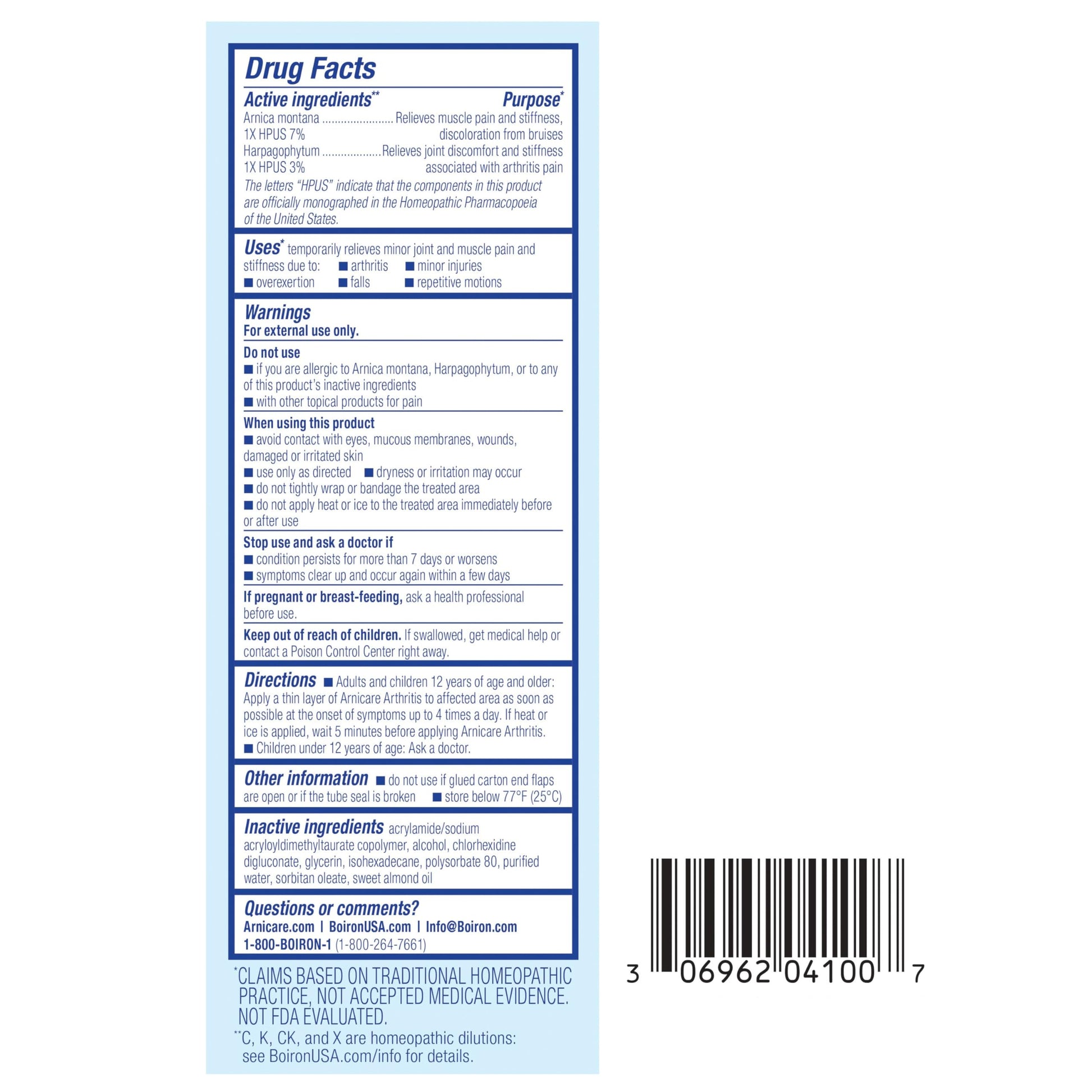 Boiron Arnicare Arthritis Cream for Pain Relief of Knees, Hands, Wrists, Elbows, Joints & Muscles – Quickly Absorbed & Fragrance-Free – 5 oz (2 Pack of 2.5 oz) BoironBuy Supplements Australia
