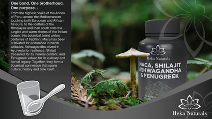Heka Naturals Male Botanical Complex | 90 Capsules with Ashwagandha, Maca Root, Fenugreek & Shilajit | Traditional Plant-Based Ingredients for Active Lifestyles | Food Supplement Heka NaturalsBuy Supplements Australia