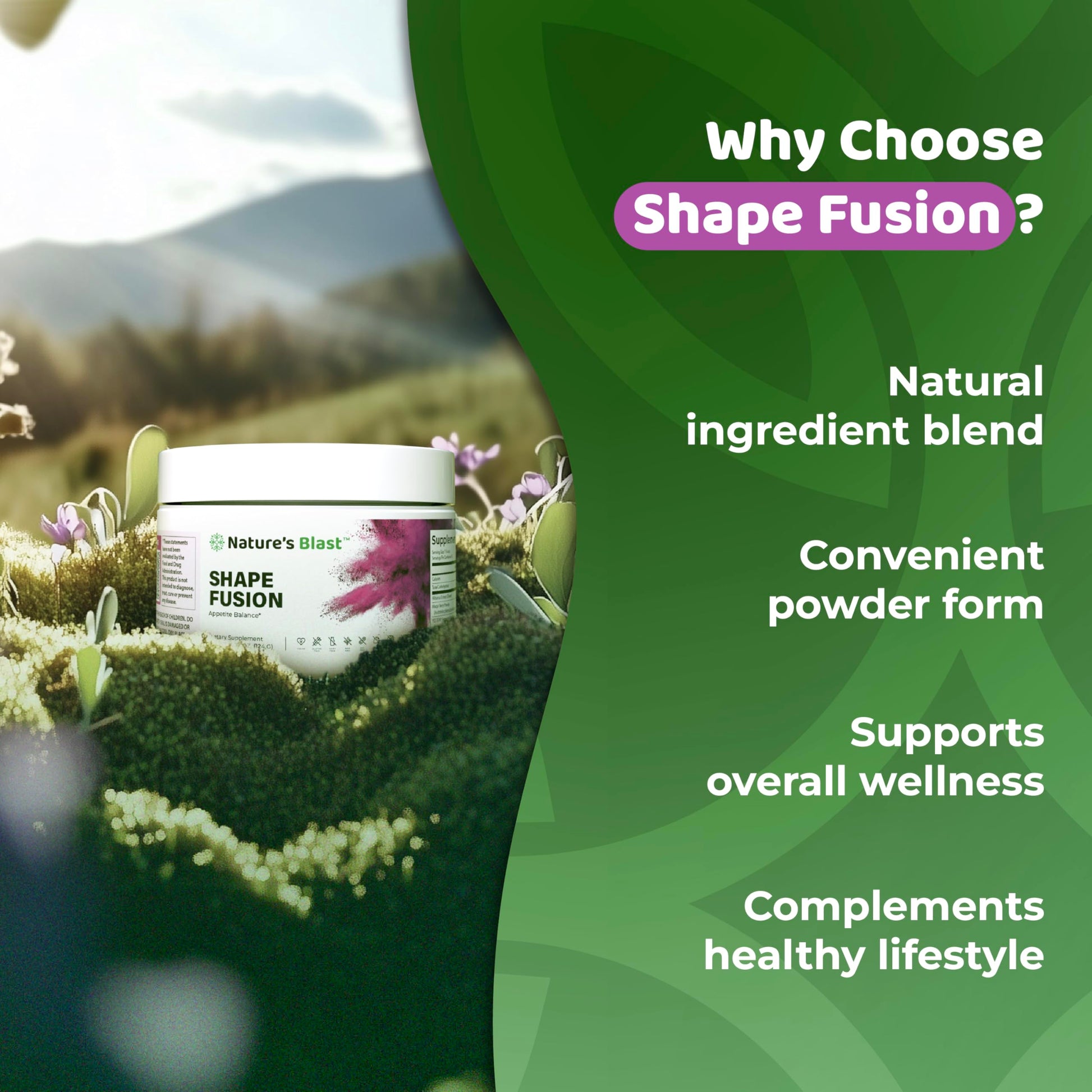 NATURES BLAST Shape Fusion® - GLP-1 Supplements with Ashwagandha, Hibiscus, Ceylon Cinnamon, Maqui Berry & African Mango Extract - Supports Healthy Habits, Energy & Body Balance - 30 Servings NATURES BLASTBuy Supplements Australia