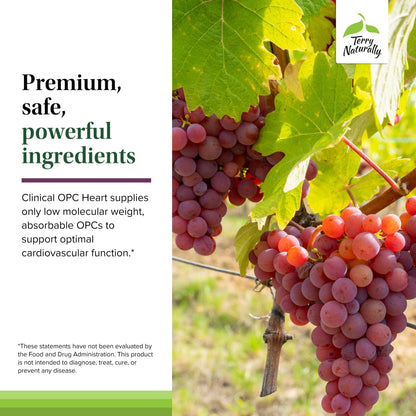 Terry Naturally Clinical OPC Heart - Heart Health Supplement with Magnesium, Vitamin B6, Grape Seed Extract - Dietary Supplement for Artery Health & Circulation - 60 Capsules Terry NaturallyBuy Supplements Australia