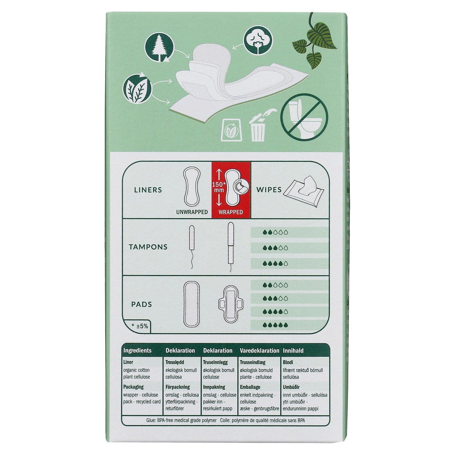 Organic & Natural Panty Liners,Normal Natracare 18 Liners Box NATRACAREBuy Supplements Australia