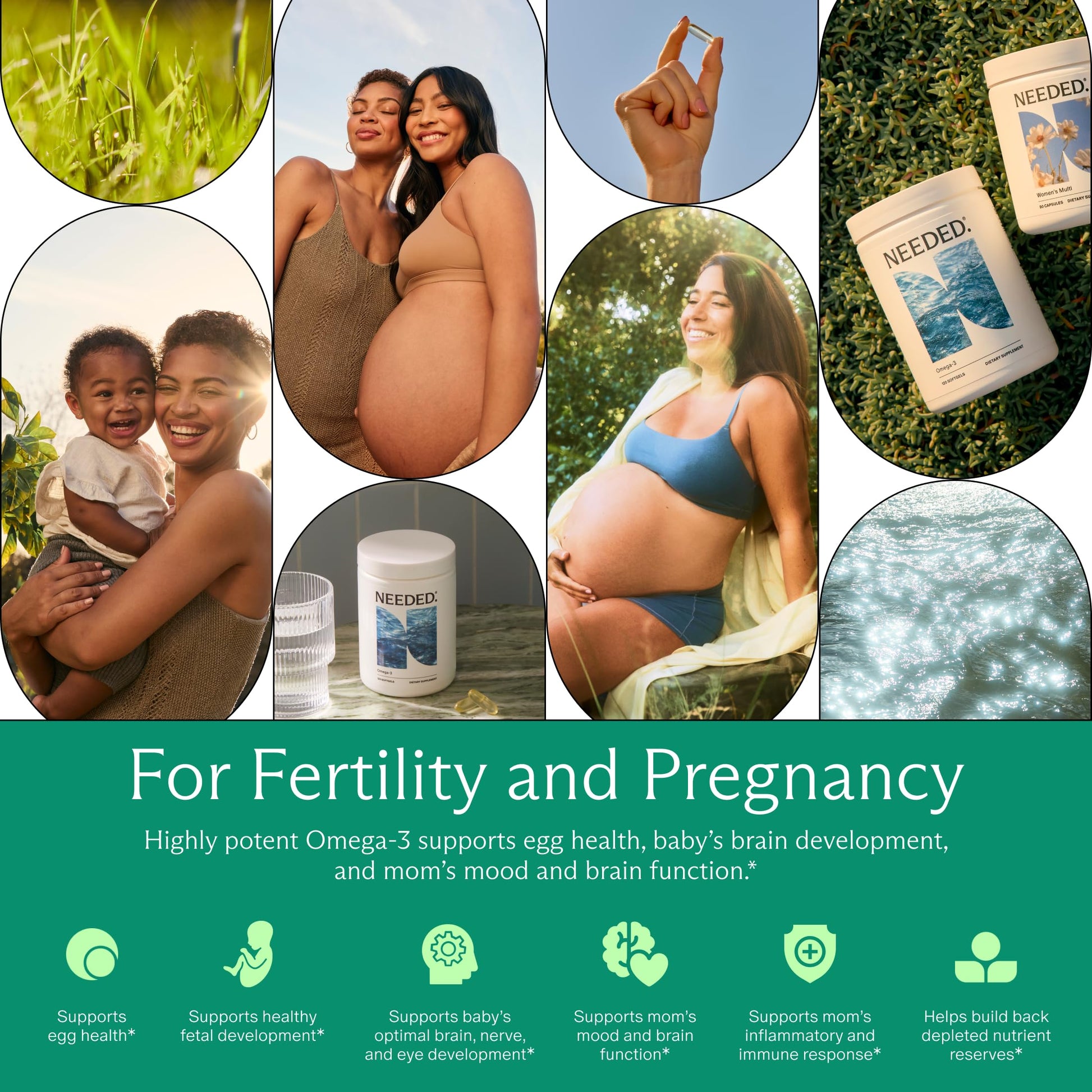 Needed. Prenatal Omega-3 - High Potency Dose of Sustainably Sourced Fish Oil, 1000mg DHA, 1000mg EPA, Encased in a Gelatin-Free, Plant-Based Softgel Shell Needed.Buy Supplements Australia