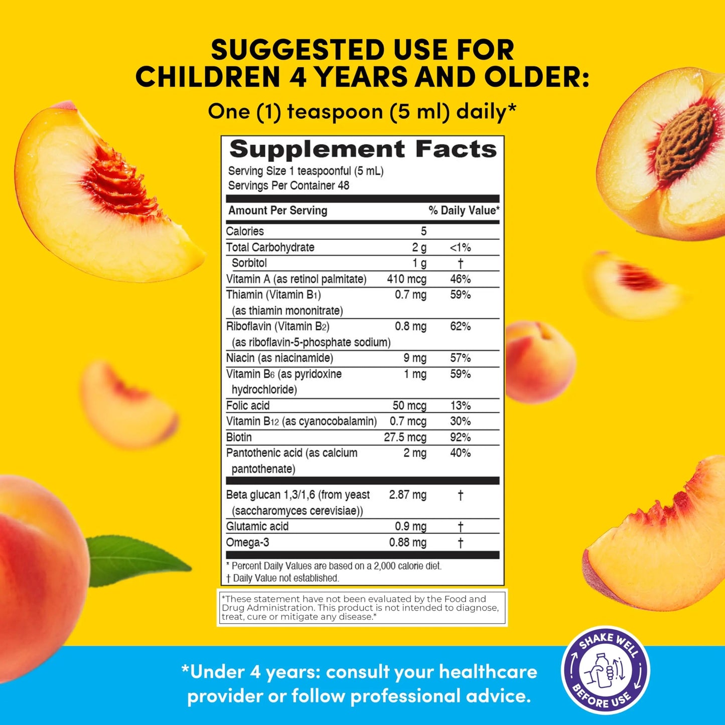 GirafKids Multivitamin Syrup + Liquid Vitamin C Bundle for Kids Ages 4+ | Omega-3, Beta Glucan, Folic Acid & Antioxidant Support | Peach & Orange Flavors PHARMADELBuy Supplements Australia