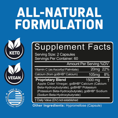 Herbtonics Apple Cider Vinegar Capsules Plus Keto BHB | Fat Burner & Weight Loss Supplement HerbtonicsBuy Supplements Australia