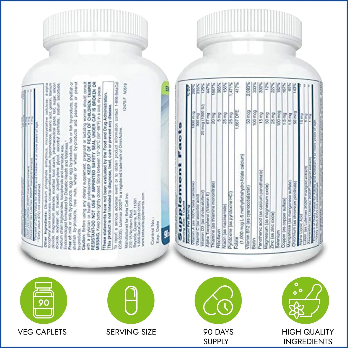 BETACELL Multivitamin Mineral Complex - Multivitamin for Men and Women - Vitamin Supplements - Pure Encapsulations Multivitamin BETACELL