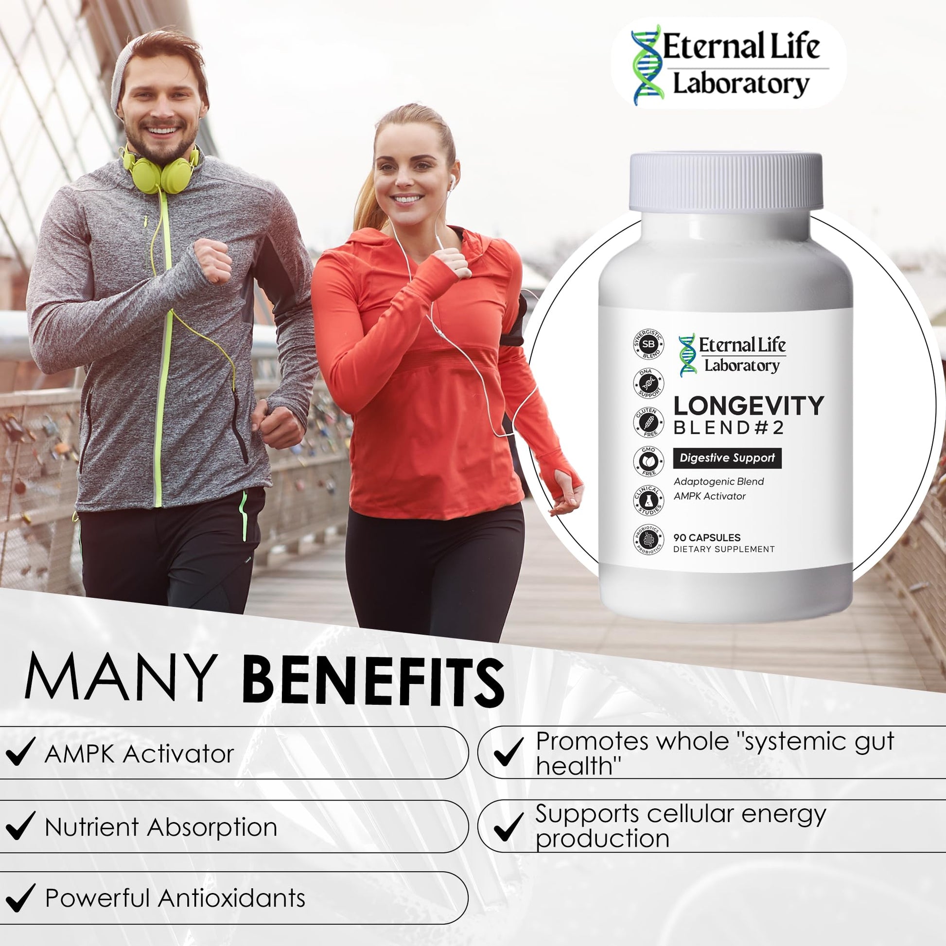 Probiotics for Women and Men, Daily Probiotic Supplement Probiotics and Triphala, Green Tea Extract - Anti-Aging Gut Health Optimizer - Intestinal, Colon & Digestive Health - 90 Capsules Eternal Life LaboratoryBuy Supplements Australia