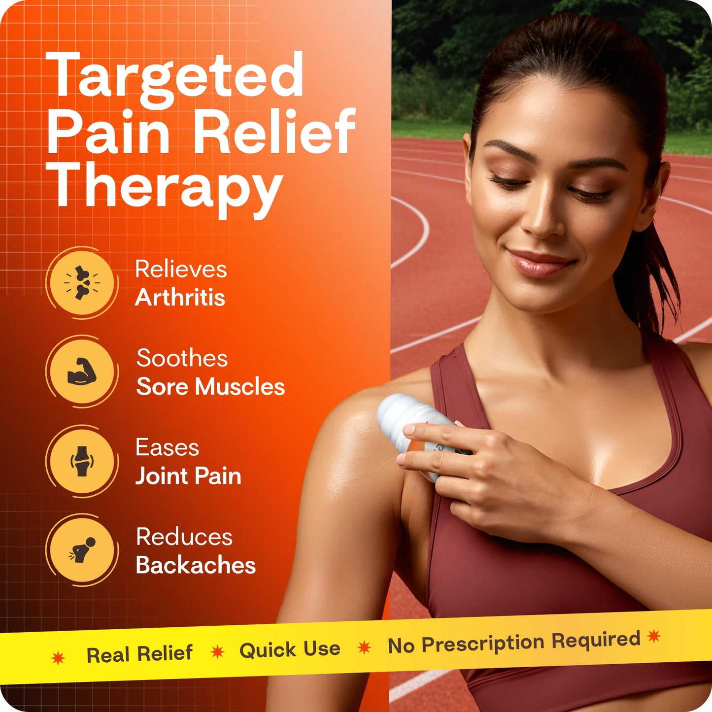 Rugged Fit Max-Strength Pain Relief Roll-On Gel – Cold & Hot Therapy with Menthol 2% + Methyl Salicylate 10% – Fast-Absorbing, Non-Greasy for Back, Arthritis, Muscle & Joint Pain – 3.38 fl oz Rugged FitBuy Supplements Australia
