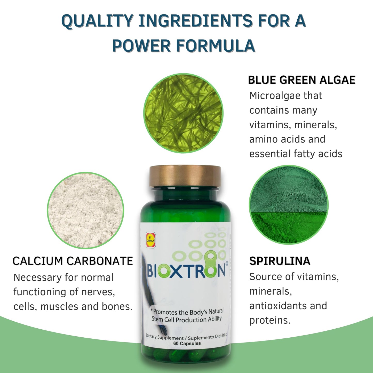 Bioxtron Natural AFA Stem Cell Supplement - Joint Support & Muscle Pain - Immune System Support - Support Energy Levels - Natural Blue Green Algae Spirulina - Pack of 2-120 Caps BioxtronBuy Supplements Australia