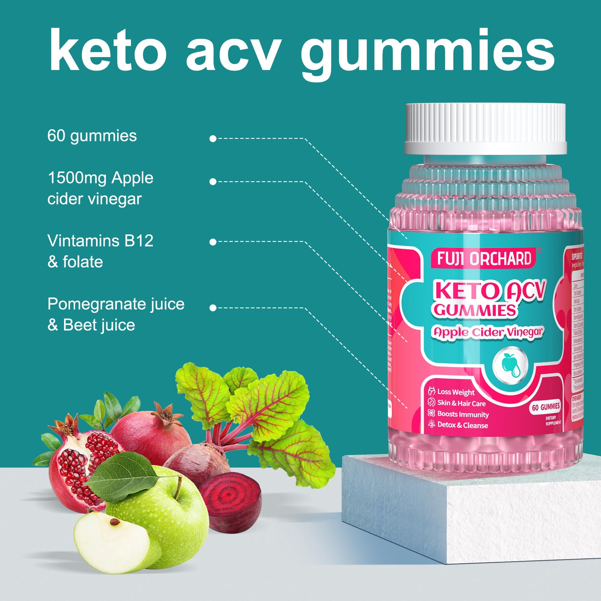 FUJI ORCHARD Keto Acv Gummies, 1500mg Keto Acv Gummies Advanced Weight Loss FUJI ORCHARDBuy Supplements Australia