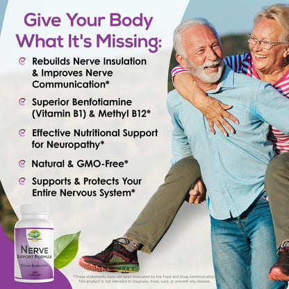 RHP Nerve Support Formula. Nutritional Support of Neuropathy, Nerve Relief from Aches, Nerve Pain & Discomfort. B-Complex with Benfotiamine and Methyl B12. 120 Capsules RHPBuy Supplements Australia