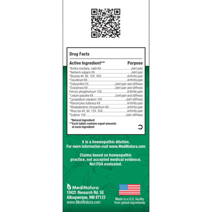 BHI Arthritis Pain Relief Daily Joint Health Support Arnica + 13 Natural Actives Homeopathic Plant & Mineral Blend Helps Relieve Minor Pain & Stiffness in Joints for Women & Men - 100 Tablets MediNaturaBuy Supplements Australia
