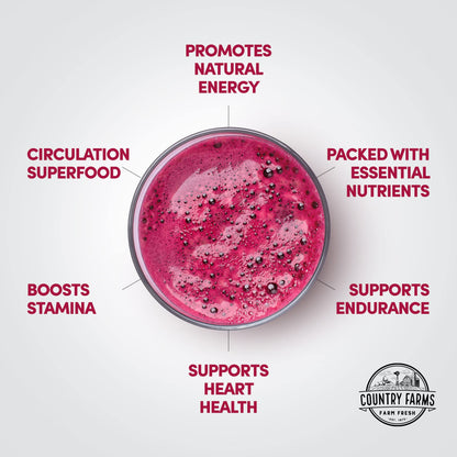 Country Farms Bountiful Beets, Wholefood Beet Extract Superfood, Helps Support Healthy Circulation and Promote Energy