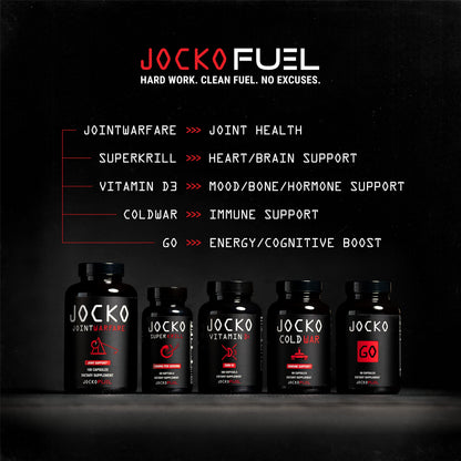 Jocko Fuel Joint Support Supplement - Glucosamine MSM for Joint Pain, Mobility, & Flexibility w/Turmeric & Boswellia (180 Capsules) Jocko FuelBuy Supplements Australia
