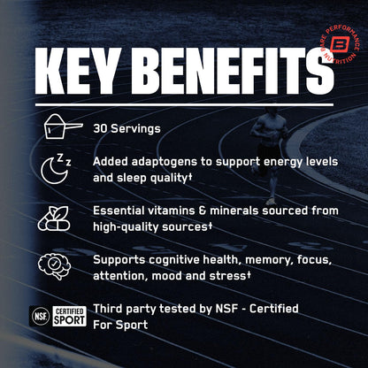 BARE PERFORMANCE NUTRITION, BPN Strong Multi-Vitamin, Foundational Health, Improved Mood and Sleep, Adaptogens, Improved Cognitive Health